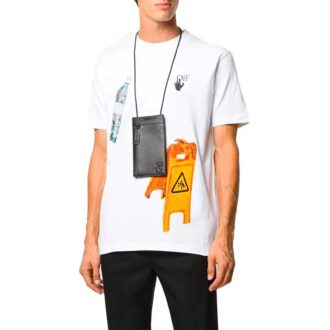 T-shirt décontracté Pascal Applique pour homme, blanc