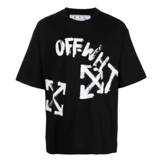 T-shirt de skate oversize Paint Script « Noir »