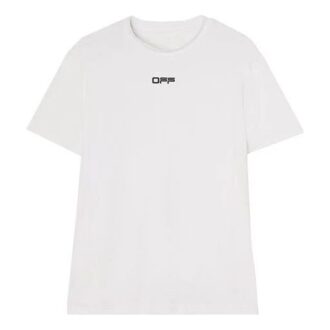 T-shirt de sport à manches courtes Arrow Outline « Blanc Noir »