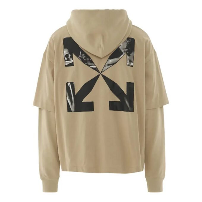 T-shirt à double capuche Caravaggio Arrow « Dark Sand »