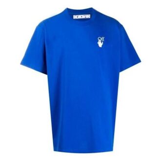 T-shirt à double flèche appliquée pour homme, bleu