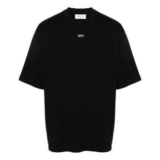 T-shirt en coton avec broderie « Black »