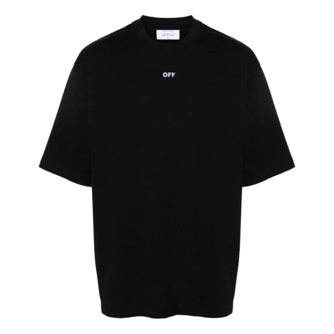 T-shirt en coton avec broderie « Black »