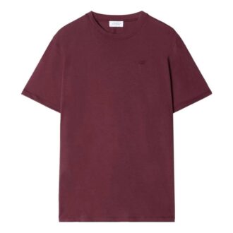 T-shirt en coton avec logo brodé « Burgundy »