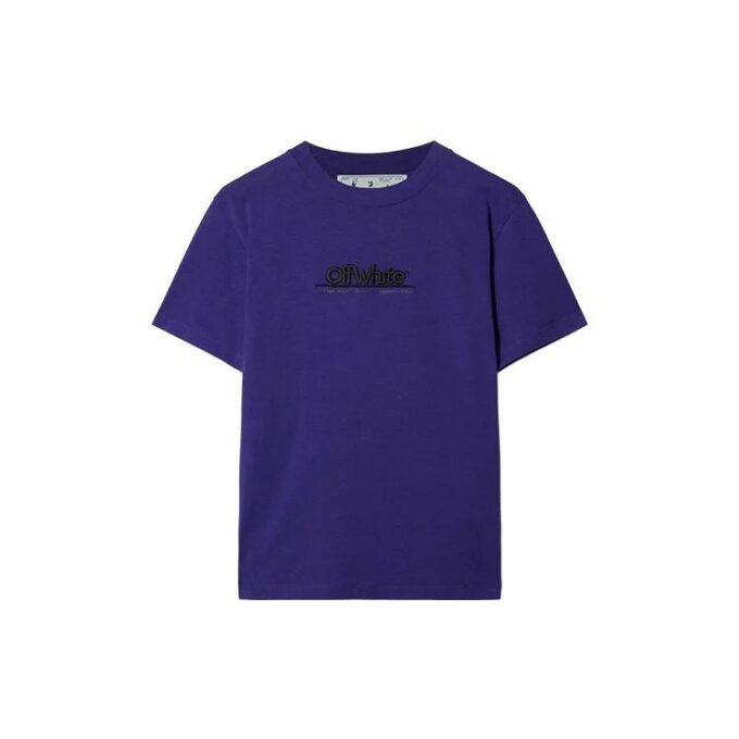 T-shirt en coton avec logo brodé « Dark Purple »