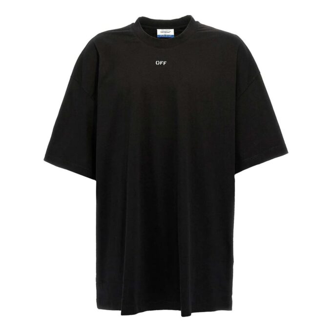 T-shirt en coton avec logo estampé « Noir »