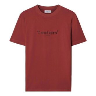T-shirt en coton « Give Me Space » « Nuance rouge brique foncé »