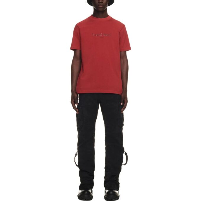 T-shirt en coton « Give Me Space » « Nuance rouge brique foncé »