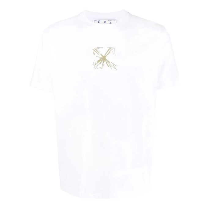 T-shirt en coton imprimé Arrows « Blanc »