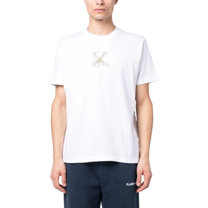 T-shirt en coton imprimé Arrows « Blanc »