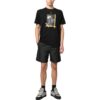 T-shirt en coton imprimé Caravaggio Noir