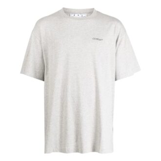 T-shirt en coton à imprimé flèches géantes « Gris »