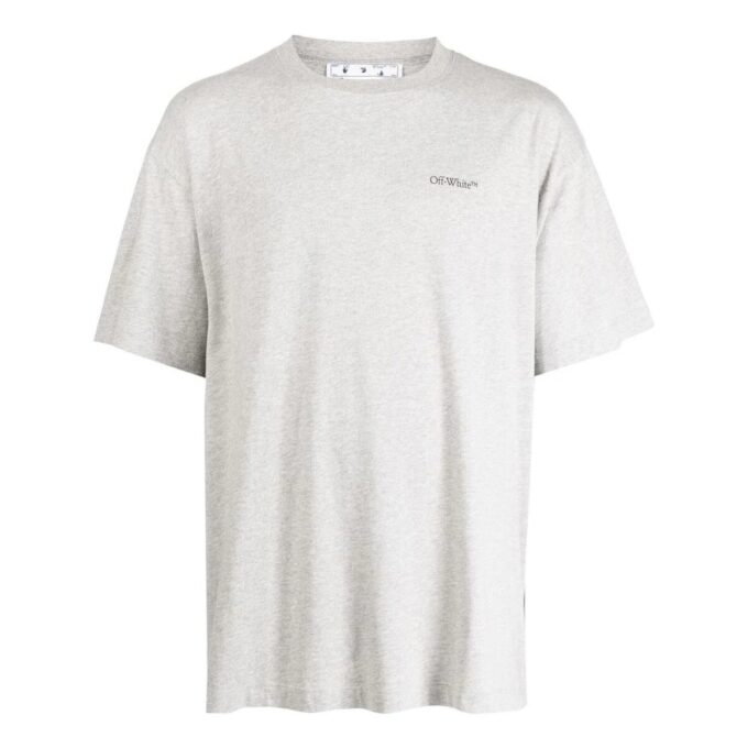 T-shirt en coton à imprimé flèches géantes « Gris »
