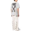 T-shirt en coton à imprimé flèches géantes « Gris »