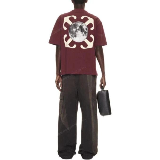 T-shirt en coton Moon Arrow Skate « Red Purple »