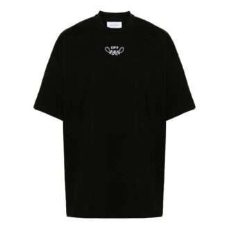 T-shirt en coton à motif flèche « Noir »