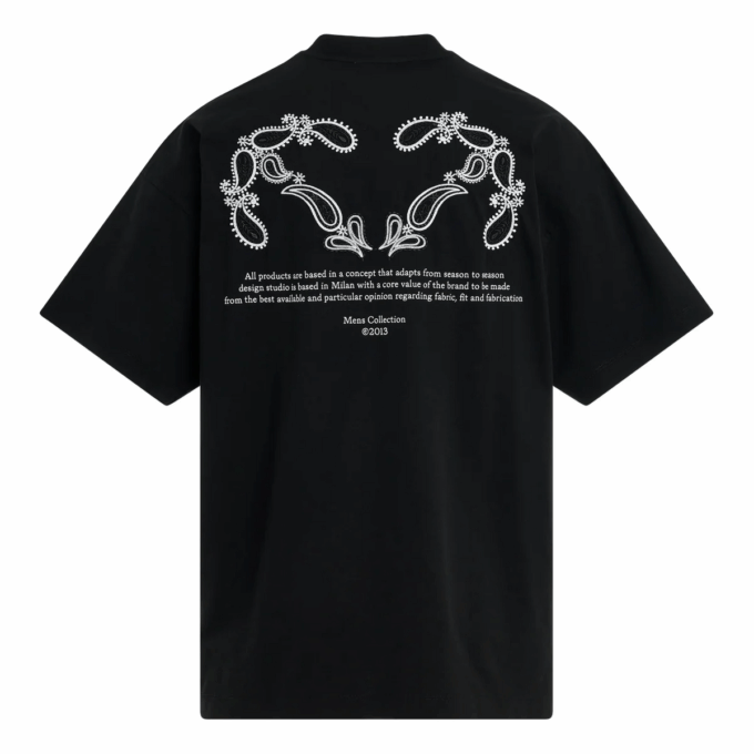 T-shirt en coton à motif flèche « Noir »