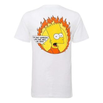 T-shirt slim à manches courtes blanc flammé C/O Virgil Abloh pour homme