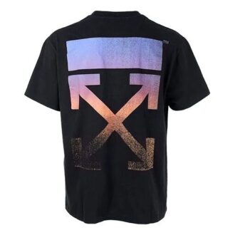 T-shirt à flèche dégradée « Noir/Multicolore »