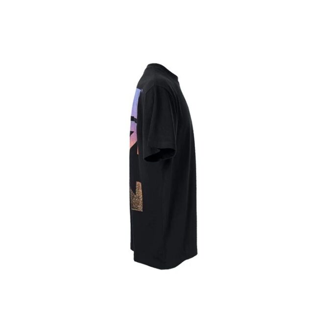 T-shirt à flèche dégradée « Noir/Multicolore »