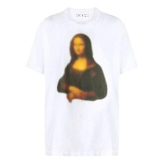 T-shirt FW20 Mona Lisa Applique pour homme, blanc