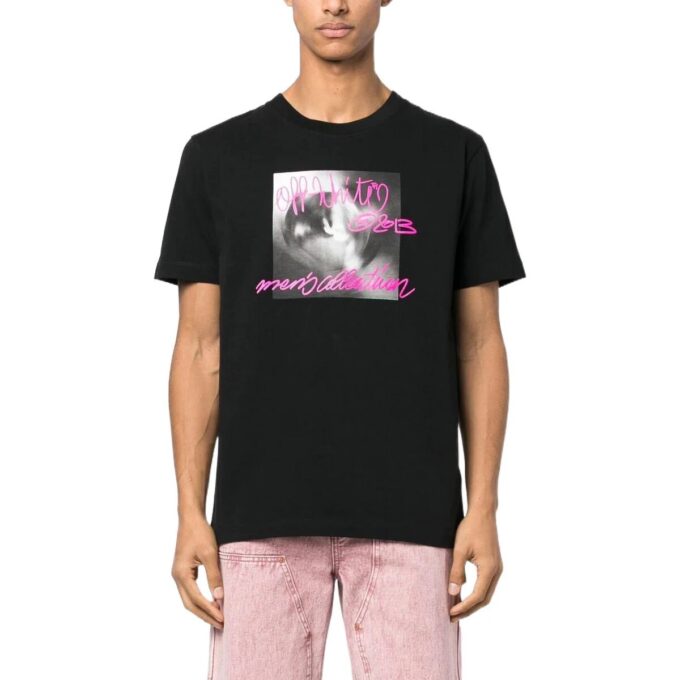 T-shirt à imprimé graphique « Noir »
