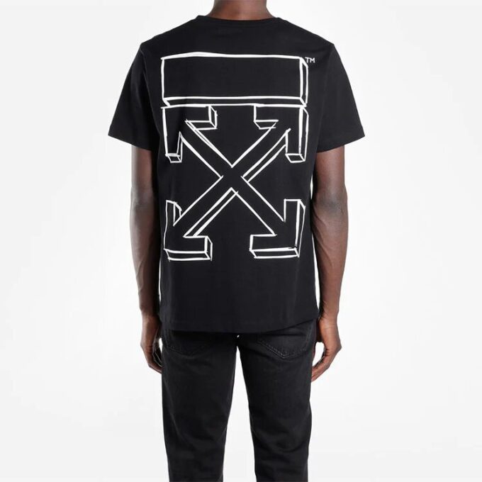T-shirt à manches courtes 3D Arrows, version standard, noir