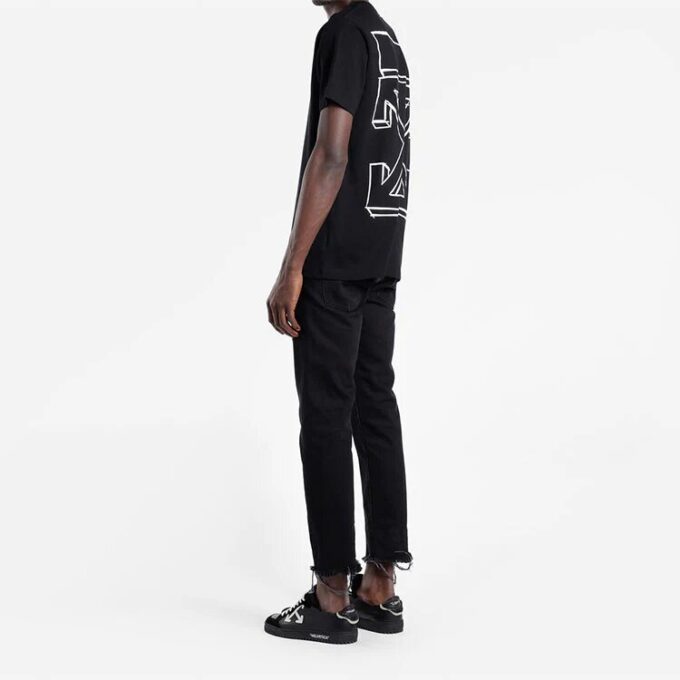 T-shirt à manches courtes 3D Arrows, version standard, noir