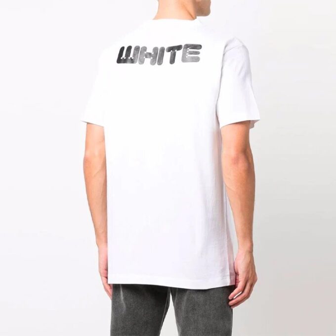 T-shirt à manches courtes ample avec logo FW21, blanc