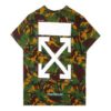 T-shirt à manches courtes avec flèches camouflage vert