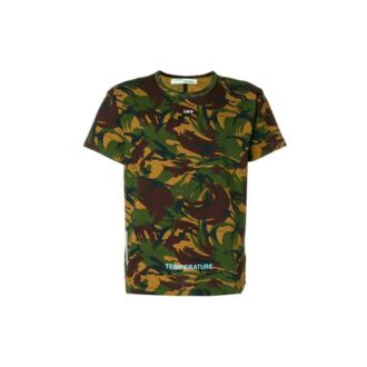 T-shirt à manches courtes avec flèches camouflage vert