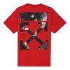 T-shirt à manches courtes avec imprimé flèche, rouge