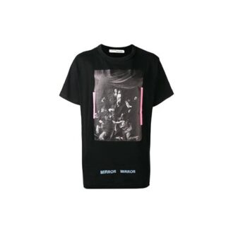 T-shirt à manches courtes avec imprimé noir « Noir Blanc »