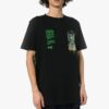 T-shirt à manches courtes avec imprimé squelette, version standard, noir