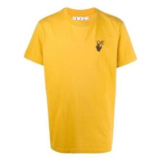 T-shirt à manches courtes avec logo appliqué pour homme, jaune