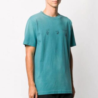 T-shirt à manches courtes avec logo appliqué pour homme, vert