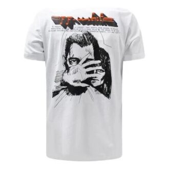 T-shirt à manches courtes avec logo imprimé, blanc