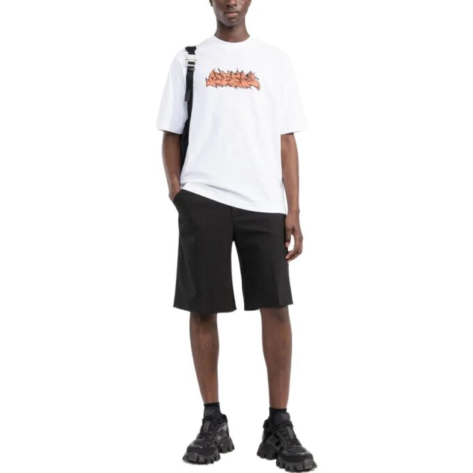 T-shirt à manches courtes avec logo imprimé « Blanc »