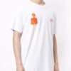 T-shirt à manches courtes avec logo imprimé, blanc