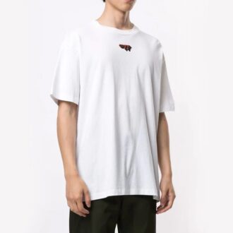T-shirt à manches courtes avec logo imprimé, blanc