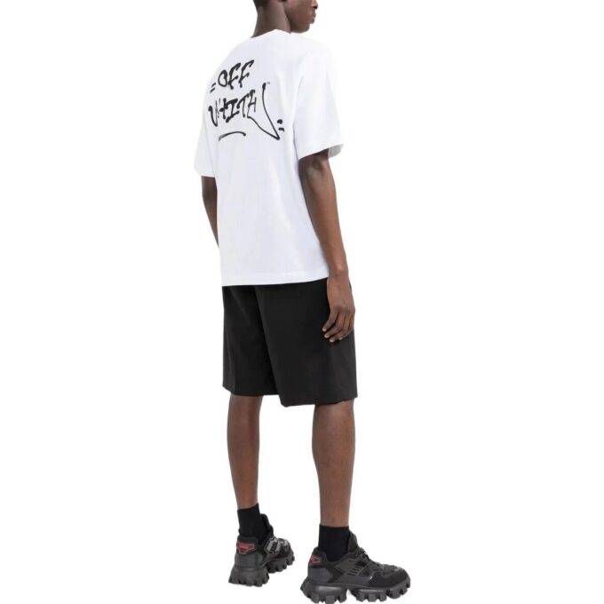 T-shirt à manches courtes avec logo imprimé « Blanc »