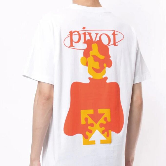 T-shirt à manches courtes avec logo imprimé, blanc