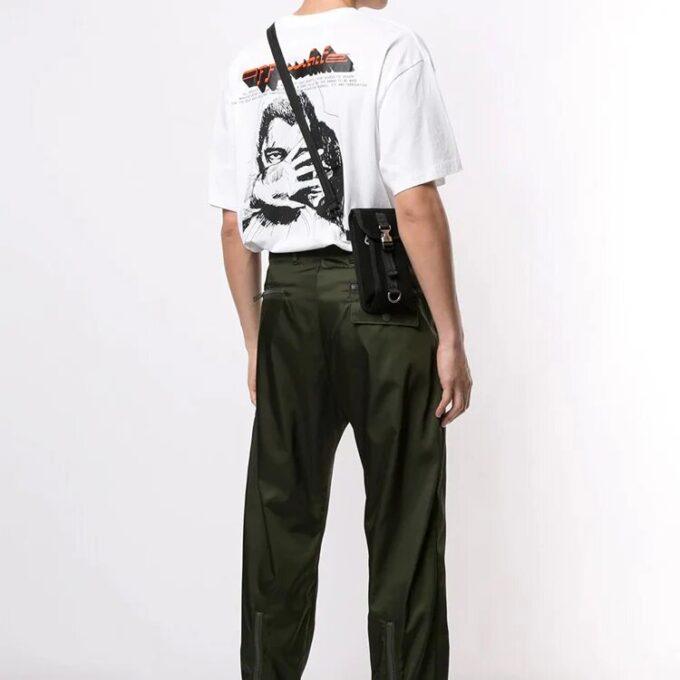 T-shirt à manches courtes avec logo imprimé, blanc