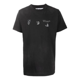 T-shirt à manches courtes avec logo imprimé, noir