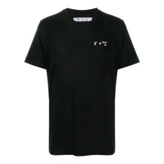T-shirt à manches courtes avec logo imprimé, noir