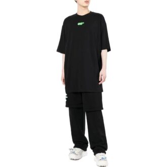 T-shirt à manches courtes avec logo imprimé « Noir »