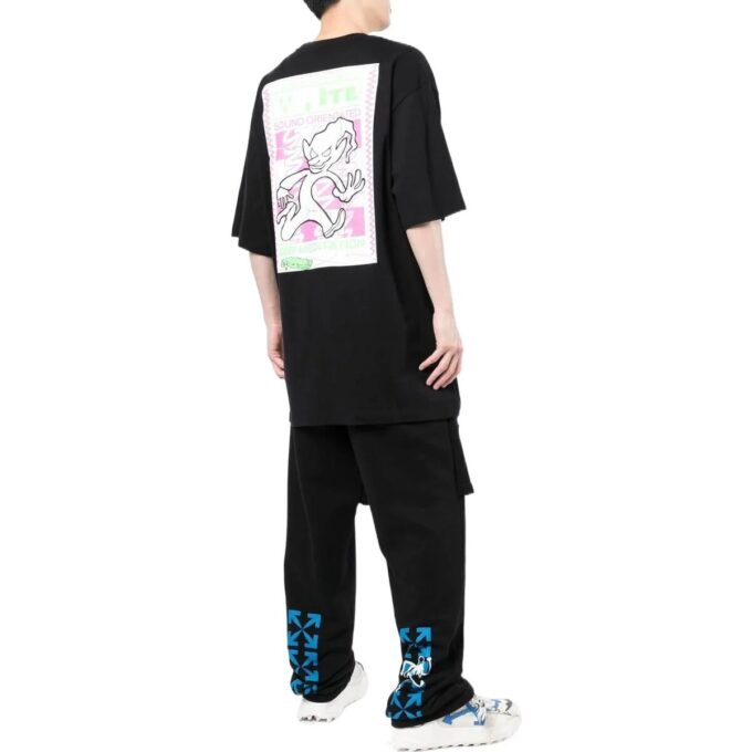 T-shirt à manches courtes avec logo imprimé « Noir »