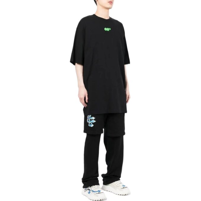 T-shirt à manches courtes avec logo imprimé « Noir »