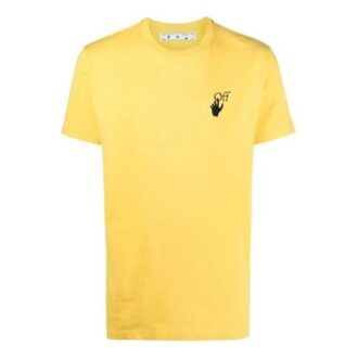 T-shirt à manches courtes avec logo imprimé SS21, version standard, jaune