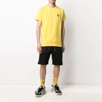 T-shirt à manches courtes avec logo imprimé SS21, version standard, jaune